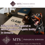 public entity claim Ontario