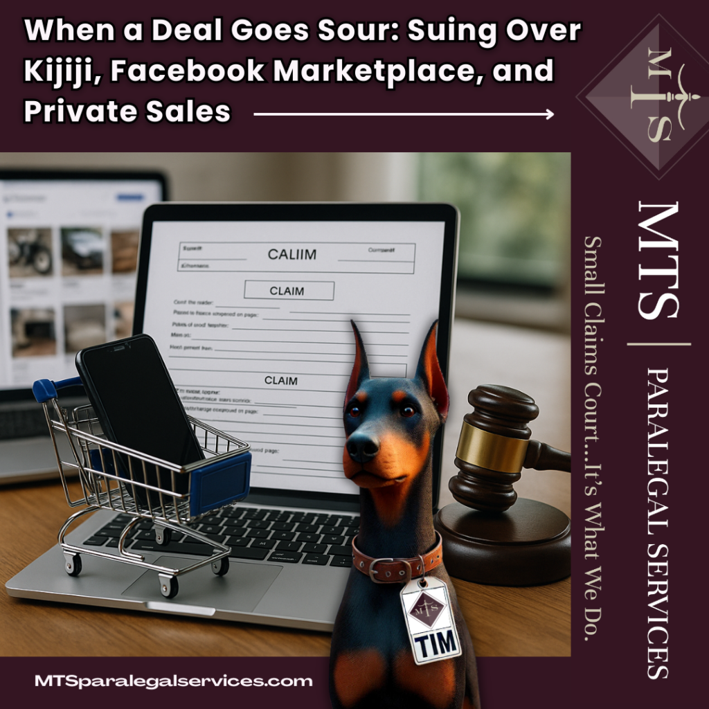 private sale lawsuit in Ontario