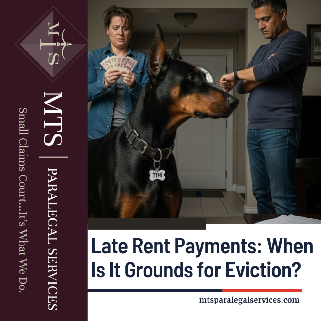 late rent eviction Ontario