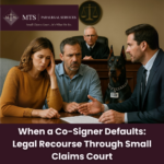 Co-signer default, Small Claims Court