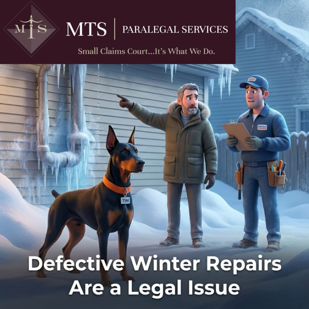 Defective winter repairs