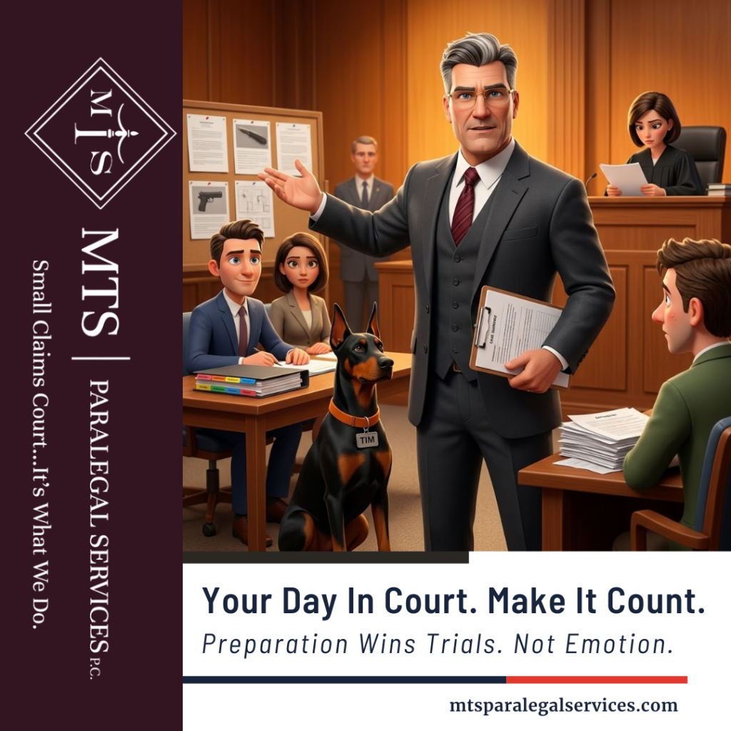 Small Claims Court trial Ontario